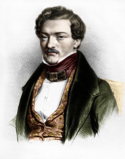 Porträtt av den franske tenoren Gilbert-Louis Duprez av Unknown artist