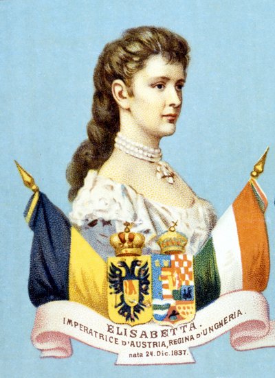 Porträtt av kejsarinnan Elisabeth av Österrike (Sissi) (1837 - 1898) av Unknown artist