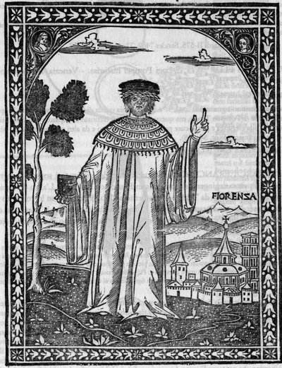 Porträtt av den italienska poeten Francesco Petrarch (Petrarch av Unknown artist