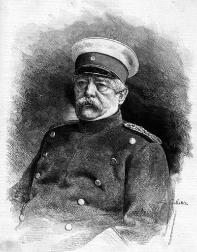 Porträtt av prinsen av Bismarck (1815 - 1898). av Unknown artist