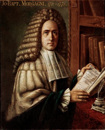 Porträtt av läkaren och anatomen (Giovanni Battista) (Giovan Battista) Giambattista Morgagni (1683-1771) (Johannes Döparen) Grundare av den patologiska anatomin Anonym målning av 1700-talets Padua, universitet, Italien av Unknown artist