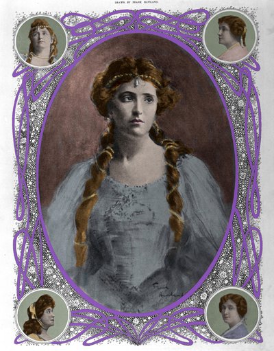 Porträtt av sångerskan Nellie (Nelly) Melba (1861-1931) Sent 1800-talet av Unknown artist