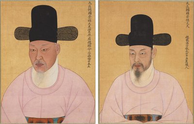 Porträtt av Cho Heun-myeong och Cho Jae-ho av Unknown artist
