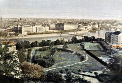 Prag, allmän syn, sent 1800-tal av Unknown artist