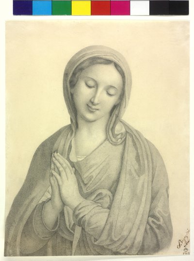 Bedjande madonna av Unknown artist