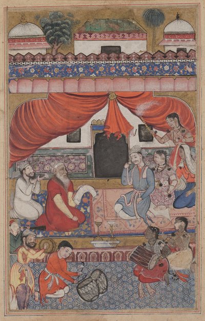 Förberedelse för äktenskapet mellan Mahmuda och den unge vesiren, från en Tuti-nama (Berättelser om en papegoja): Trettiotredje natten av Unknown artist