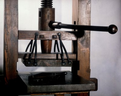 Press av Johannes Gensfleisch Gutenberg (1400-1468) av Unknown artist