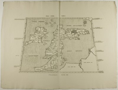 Prima Europe Tabula: Ptolemaeus Romae 1490 av Unknown artist