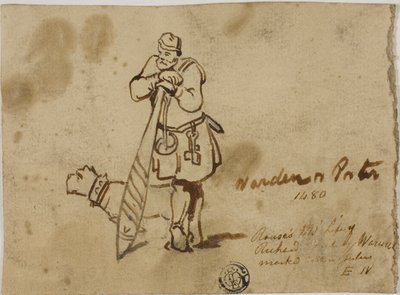 Fängelsevaktmästare av Unknown artist