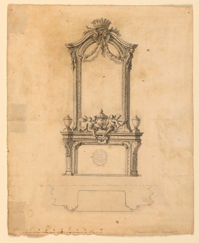 Projekt för en Mantelpiece av Unknown artist