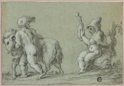 Putti som getherdar av Unknown artist