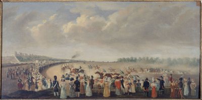 Tävlingar på Champ-de-Mars, nuvarande 8:e arrondissementet, ca 1830, mellan 1801 och 1900 (olja på duk) av Unknown artist