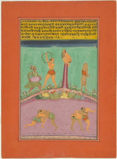 Ragini Desakh, sida från en Jaipur Ragamala-uppsättning av Unknown artist