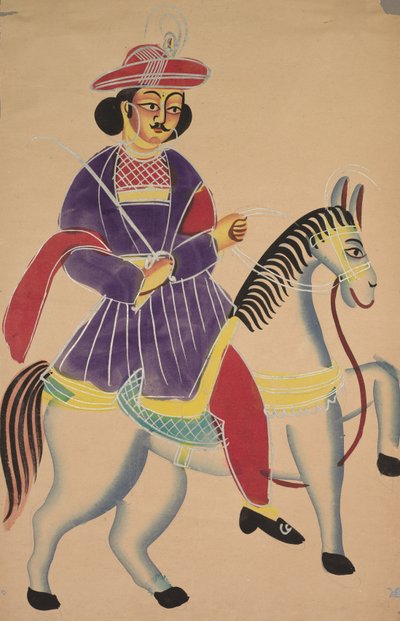 Raja rider på en häst av Unknown artist