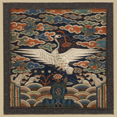 Rank Badge med Single Crane Motiv av Unknown artist
