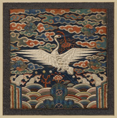 Rank Badge med Single Crane Motiv av Unknown artist