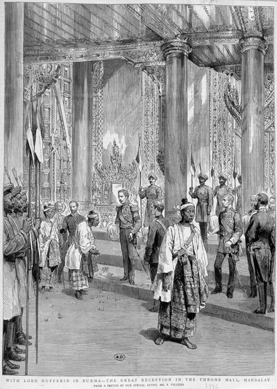 Mottagande av Lord Dufferin av kungen av Burma av Unknown artist