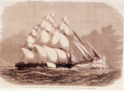 Regat mellan Ariel- och Taeping-klipparna 1866. av Unknown artist