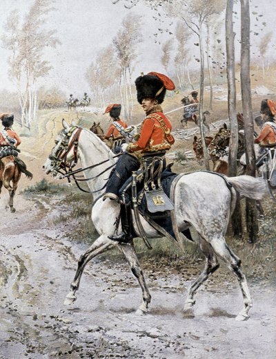 Regementet hästjägare av Unknown artist
