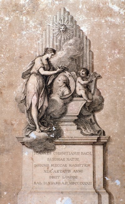 Representation av den tyske kompositören Johann Christian Bach (Skärv. 1700-talet) av Unknown artist