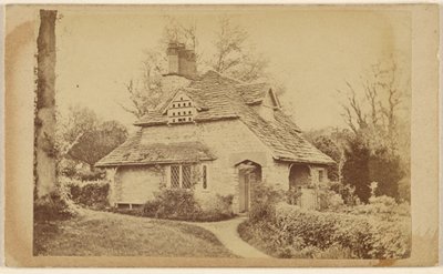 Thomas Roberts bostad vid Wodenethe Fish Kill på Hudson N.Y. [exteriörvy av Rose Cottage, Blaise Hamlet] av Unknown artist