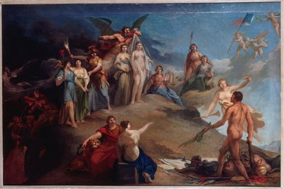 Revolutionsallegori, ca 1790 (olja) av Unknown artist