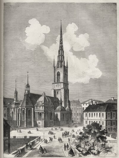 Riddarholmen Church - The Riddarholm Church in Stockholm - 1866 - av Unknown artist