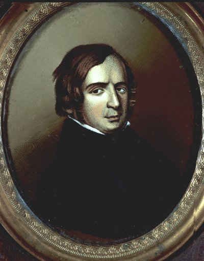 Risorgimento: "" Porträtt av politikern, italienske filosofen Vincenzo Gioberti (1801-1852)". Miniatyr på anonymt elfenben. Museet för Risorgimento Milano av Unknown artist
