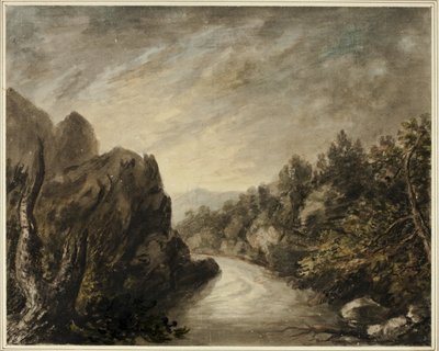 Flod i Rocky Valley av Unknown artist