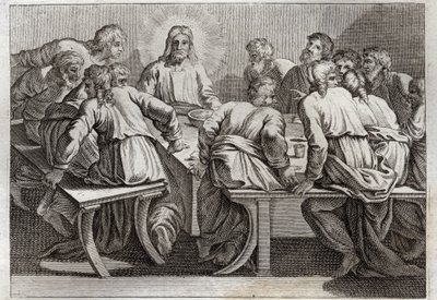 Royaumont Bibeln, Nya testamentet: Cene. Illustration av 1811. av Unknown artist