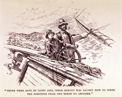 Rudyard Kipling: "Captains courageous", New York 1899 (gravyr) av Unknown artist