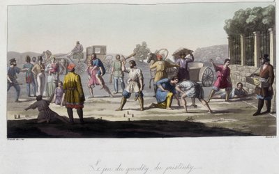 Ryska spel av Gorodky och pristinsky och andra distraktioner, Ryssland. I”” Den gamla och moderna dräkten””” 1819-1820 av Ferrario. av Unknown artist
