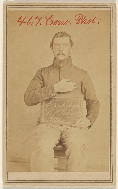 [S. Frankenberger D. 1st Pa. Cav. 18797, offer från inbördeskriget] av Unknown artist
