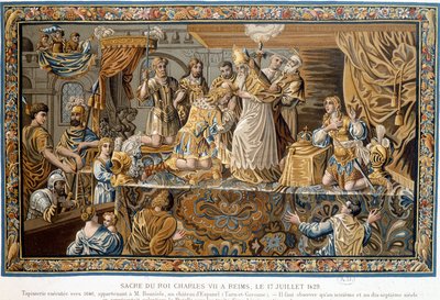 Helige kung Karl VII i Reims den 17 juli av Unknown artist