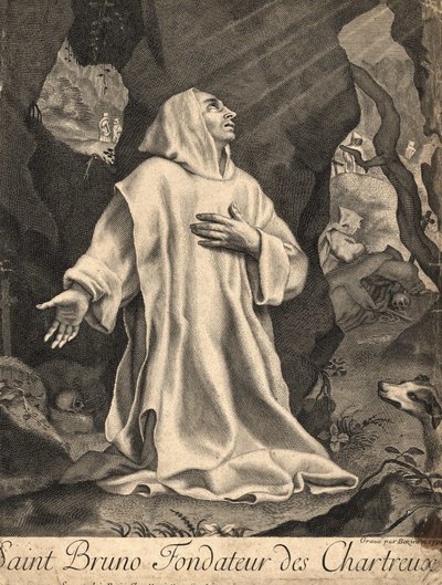 Saint Bruno, grundare av Kartuserorden (Köln, v. 1035 i Serra San Bruno, Kalabrien av Unknown artist
