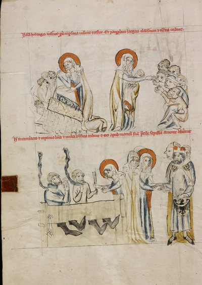 Sankt Hedwig tar hand om de sjuka; Sankt Hedwig tar hand om fångar av Unknown artist