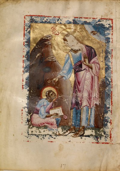 Sankt Johannes evangelisten dikterar av Unknown artist