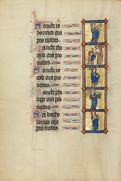 Johannes evangelisten med den förgiftade kalken; Thomas tvivlar; Jakob med en bok och den förgiftade klubban; Filip bär en korg med bröd; Bartolomeus med en bok av Unknown artist