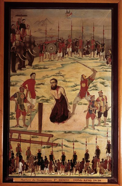 Saint Pierre Dumoulin Borie (Dumoulin-Borie) (1808-1838), katolsk missionär, martyr vid Tonkin 1838. Anonym målning från 1800-talet. Paris, jesuiternas utlandsmission av Unknown artist