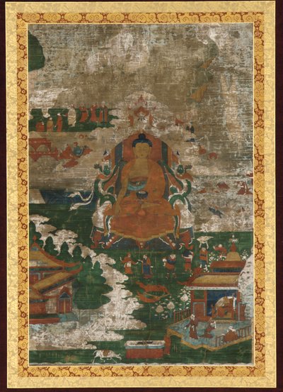 Sakyamuni tronade; och biografiska scener av Unknown artist