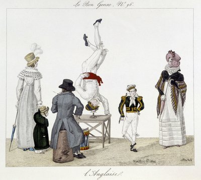 Saltimbanks: balanserare - i "" Den goda genren", deb. 1800-talet av Unknown artist