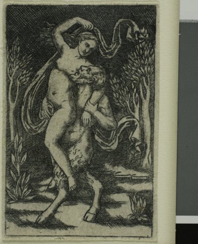 Satyr bärande en nymf av Unknown artist