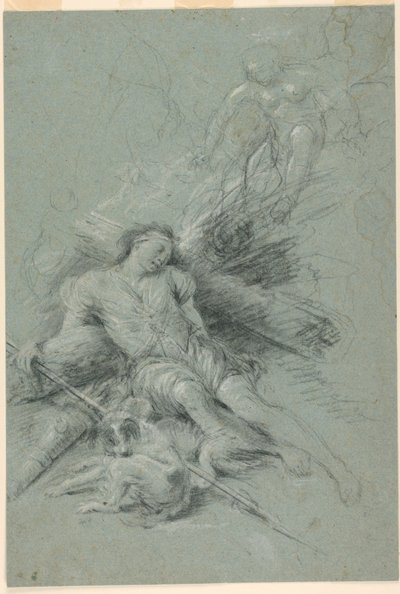 Selene ser den sovande Endymion av Unknown artist