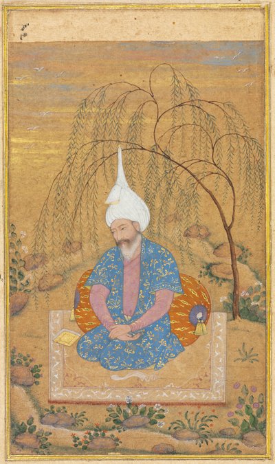 Shah Tahmasp I (1514-1576) Sittande i ett landskap av Unknown artist
