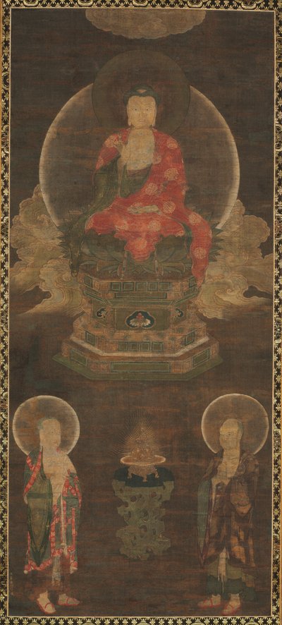 Shakyamuni Triad: Buddha Attened by Manjushri och Samantabhadra (Buddha) av Unknown artist