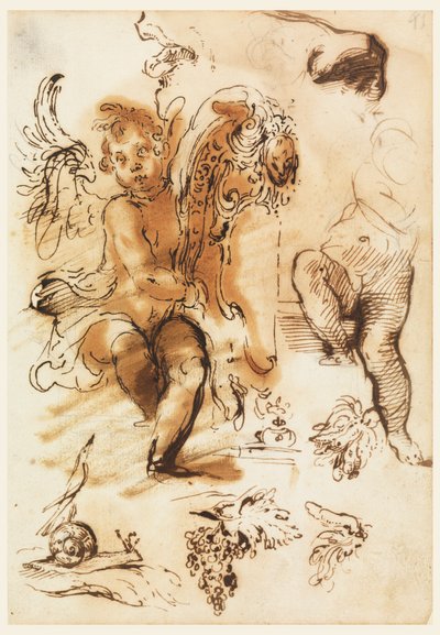 Blad från skissboken av Unknown artist