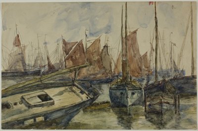 Fartyg i hamn av Unknown artist