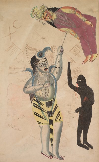 Shiva bär upp kroppen av hans Sati av Unknown artist