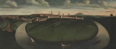 Shrewsbury och floden Severn av Unknown artist
