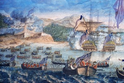Belägringen av Louisbourg av Unknown artist